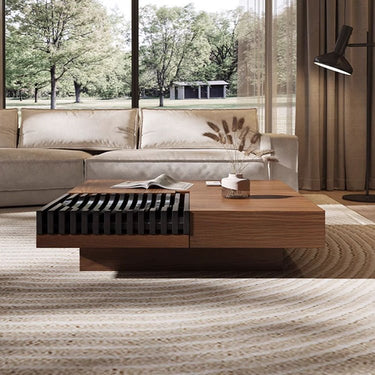 Elegant Black Brown Coffee Table for Modern Living Room Decor fjnl - 1602MUTUKISPACE