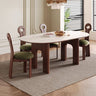 Durable Sintered Stone and Ash Wood Table - Stylish Modern Design fjx - 2632MUTUKISPACE
