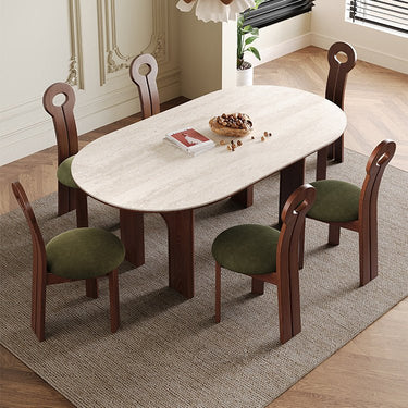 Durable Sintered Stone and Ash Wood Table - Stylish Modern Design fjx - 2632MUTUKISPACE