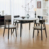 Sleek Sintered Stone Table with Oak Wood Finish | Modern Luxury Furniture fjx - 2635MUTUKISPACE