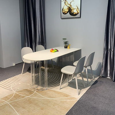 Sintered Stone & acrylic Dining Table - Modern Elegance for Your Home
