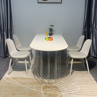 Luxurious Sintered Stone & acrylic Dining Table - Modern Elegance for Your Home fjx - 2647MUTUKISPACE