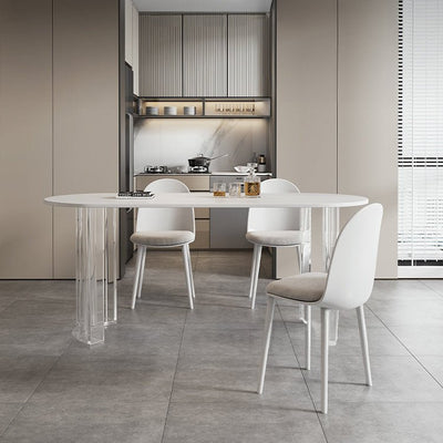 Sleek Sintered Stone Acrylic Table - Modern Design, Durable Elegance