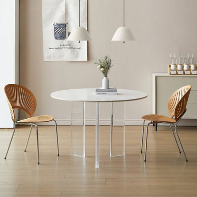Sleek Sintered Stone Acrylic Table – Modern Elegance for Your Home