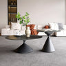 Modern Sintered Stone Carbon Steel Coffee Table - Sleek & Durable Design fjx - 2652MUTUKISPACE