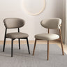 Premium Solid Wood Chair with Microfiber Leather Upholstery fjx - 2656MUTUKISPACE