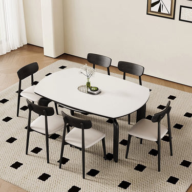 Premium Ash Wood & Sintered Stone Table - Modern Elegance for Your Home fjx - 2658MUTUKISPACE