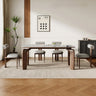 Elegant Ash Wood Table with Durable Sintered Stone Top fjx - 2660MUTUKISPACE