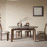 Modern Ash Wood Table with Elegant Sintered Stone Top fjx - 2661MUTUKISPACE