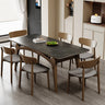 Elegant Ash Wood & Sintered Stone Table for Modern Living Spaces fjx - 2662MUTUKISPACE