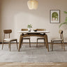 Solid Wood & Sintered Stone Table - Elegant and Durable Dining Furniture fjx - 2665MUTUKISPACE