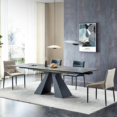 Premium Sintered Stone Table with Durable Aluminum Alloy & Carbon Steel Frame fjx - 2669MUTUKISPACE