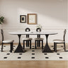 Sleek Modern Table - Sintered Stone & Carbon Steel Design for Stylish Living fjx - 2673MUTUKISPACE
