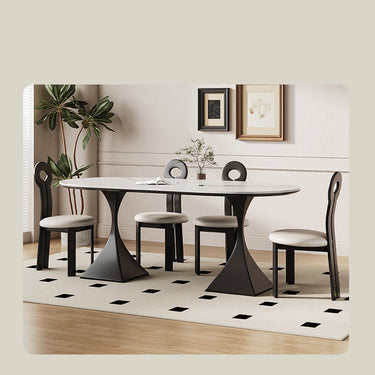 Sleek Modern Table - Sintered Stone & Carbon Steel Design for Stylish Living fjx - 2673MUTUKISPACE
