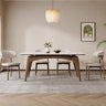 Elegant Ash Wood Table with Sintered Stone Top - Stylish and Durable Furniture Solution fjx - 2674MUTUKISPACE