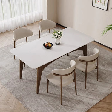 Elegant Ash Wood Table with Sintered Stone Top - Stylish and Durable Furniture Solution fjx - 2674MUTUKISPACE