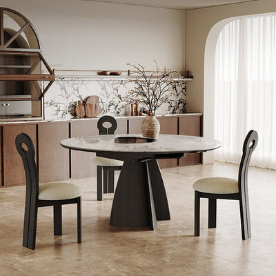 Ash Wood & Sintered Stone Table - Perfect for Home or Office