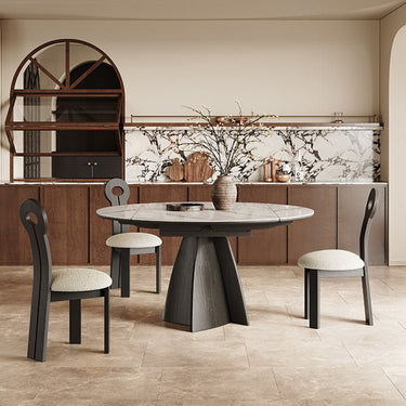 Elegant Ash Wood & Sintered Stone Table - Perfect for Home or Office fjx - 2680MUTUKISPACE