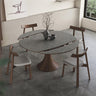 Luxurious Oak Wood & Sintered Stone Table - Perfect for Elegant Dining Spaces fjx - 2681MUTUKISPACE