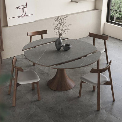 Oak Wood & Sintered Stone Table - Perfect for Dining Spaces