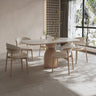 Stylish Ash Wood Table with Durable Sintered Stone Top for Modern Homes fjx - 2682MUTUKISPACE