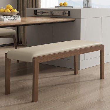 Premium Microfiber Leather & Ash Wood Stool - Stylish and Durable Seating Solution fjx - 2684MUTUKISPACE
