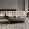 Modern Stainless Steel Carbon Steel Solid Wood Coffee Table for Home and Office fjx - 2686MUTUKISPACE