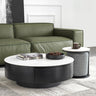 Sleek Sintered Stone Coffee Table with Durable Carbon Steel Frame fjx - 2691MUTUKISPACE