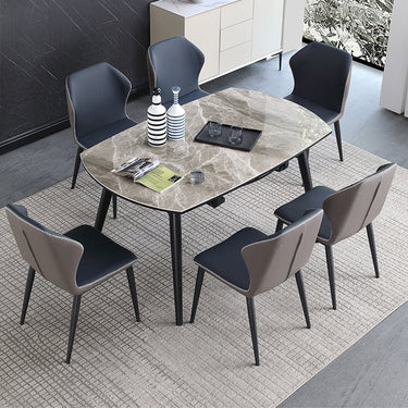 Durable Sintered Stone Ash Wood Table – Modern Design for Elegant Living fjx - 2693MUTUKISPACE