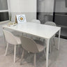 Modern Minimalist Dining Table - Ceramic Sintered Stone & Aluminum Alloy Design fjx - 2698MUTUKISPACE