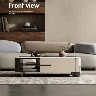 Modern Multi - layer Marble TV Cabinet for Stylish Living Rooms fkb - 4376MUTUKISPACE