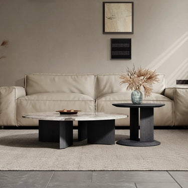 Luxurious Multi - layer Marble Tea Table - Enhance Your Living Room Elegance fkb - 4377MUTUKISPACE
