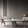 Modern Sintered Stone & Stainless Steel Table - Stylish and Durable Dining Solution fld - 2746MUTUKISPACE