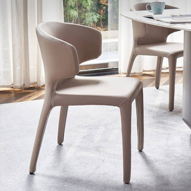 Sleek Carbon Steel Chair with Luxurious Microfiber & Genuine Leather Upholstery fld - 2747MUTUKISPACE