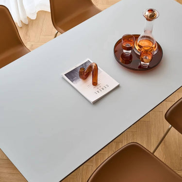 Modern Sintered Stone Glass & Stainless Steel Table – Luxury Design for Your Home fld - 2748MUTUKISPACE