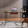 Stylish Stainless Steel Table with Faux Leather Finish - Modern Design & Durable Craftsmanship fld - 2751MUTUKISPACE