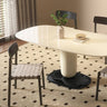 Handcrafted Oak and Ash Wood Table with Elegant Linen Finish fld - 2754MUTUKISPACE