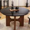 Elegant Oak Wood Coffee Table with Tempered Glass Top and Ash Wood Accents fld - 2758MUTUKISPACE
