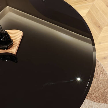 Elegant Oak Wood Coffee Table with Tempered Glass Top and Ash Wood Accents fld - 2758MUTUKISPACE