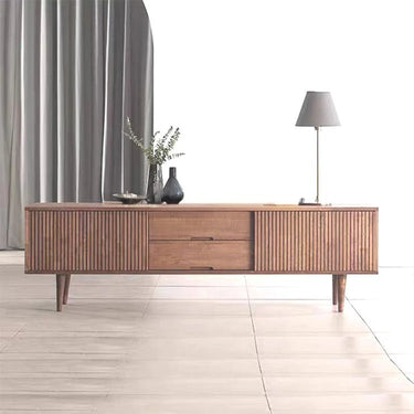Mid - Century Modern TV Stand – Elegant Wooden Design for Contemporary Spaces fls - 5336MUTUKISPACE