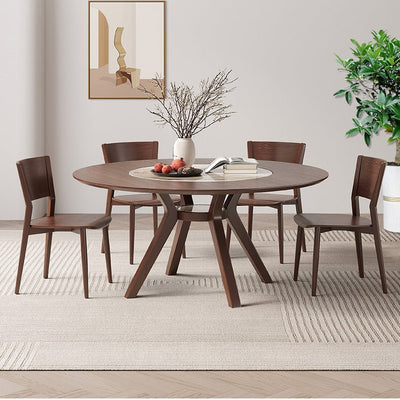 Elegant Glossy White Sintered Stone Table with Premium Ash Wood Base fmbs - 005MUTUKISPACE