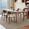 Stylish Brown Table with Natural Sintered Stone and Ash Wood Frame fmbs - 006MUTUKISPACE