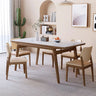 Elegant Brown Frame Table with Natural Sintered Stone and Ash Wood Finish fmbs - 009MUTUKISPACE