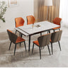 Sophisticated Glossy White Sintered Stone Table - Modern Elegance for Your Home fmbs - 011MUTUKISPACE