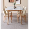 Elegant Natural Brown Black Table with Sintered Stone and Ash Wood Finish fmbs - 012MUTUKISPACE