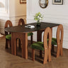 Sintered Stone Dining Table with Ash Wood Base – Elegant Table for Modern Interiors fme - 3124MUTUKISPACE