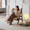 Ash Wood Chair – Cozy Accent for Reading and Living Spaces fme - 3136MUTUKISPACE