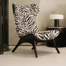 Zebra Print Corduroy Accent Chair – Eye - Catching Modern Living Room Seat fme - 3138MUTUKISPACE