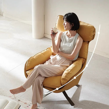 Modern Faux Leather Swivel Lounge Chair – Chic and Comfortable Accent for Living Rooms fme - 3139MUTUKISPACE