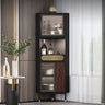 Stylish Multi - layer Board and Glass Cabinet with Stainless Accents – Perfect for Modern Living Spaces fmsjj - 4200MUTUKISPACE
